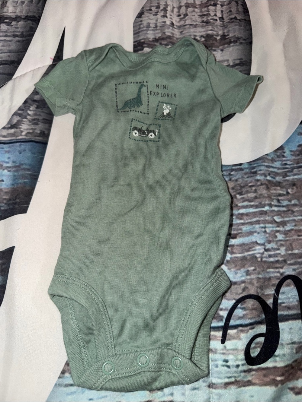 Carter's Sage Green Mini Explorer One-Piece Bodysuit